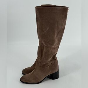 Free People Cleo Slouch Boots Suede‎ Taupe Tan 38